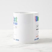 Funny Custom Best Dentist Geschenk Jumbo-Tasse (Vorderseite)