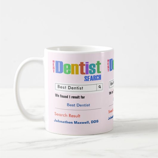 Funny Custom Best Dentist Geschenk Kaffeetasse (Links)