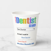 Funny Custom Best Dentist Pappbecher (Rückseite)