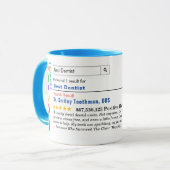 Funny Custom Best Dentist Tasse (Vorderseite Links)