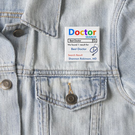 Funny Custom Best Doctor-Geschenk Button (Beispiel)