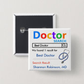 Funny Custom Best Doctor-Geschenk Button (Vorne & Hinten)