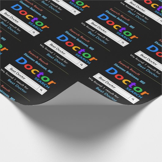 Funny Custom Best Doctor-Geschenk Geschenkpapier (Ecke)
