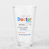 Funny Custom Best Doctor Geschenk Glas (Vorderseite)