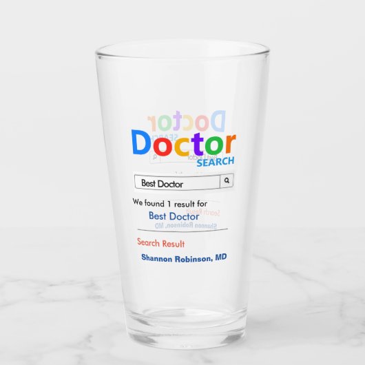 Funny Custom Best Doctor Geschenk Glas (Vorderseite)