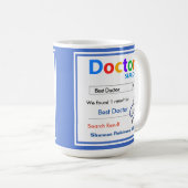 Funny Custom Best Doctor Geschenk Kaffeetasse (VorderseiteRechts)