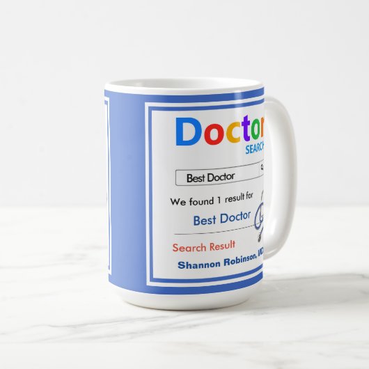 Funny Custom Best Doctor Geschenk Kaffeetasse (VorderseiteRechts)