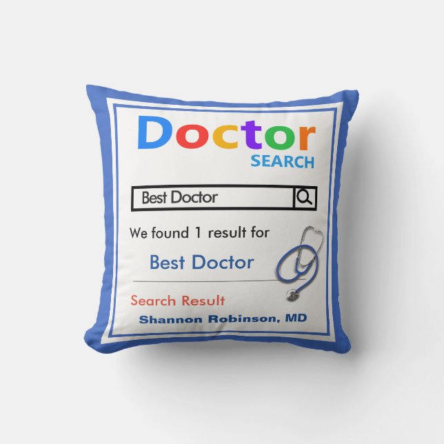 Funny Custom Best Doctor-Geschenk Kissen (Vorderseite)