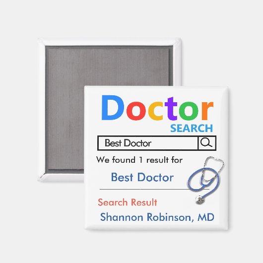 Funny Custom Best Doctor-Geschenk Magnet (Vorderseite/Rückseite)