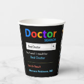 Funny Custom Best Doctor-Geschenk Pappbecher (Vorderseite)