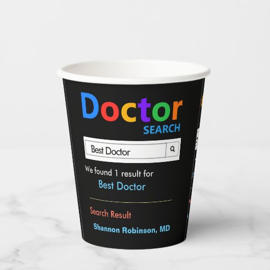 Funny Custom Best Doctor-Geschenk Pappbecher (Vorderseite)