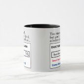 Funny Custom Best Doctor Geschenk Tasse (Zentrum)