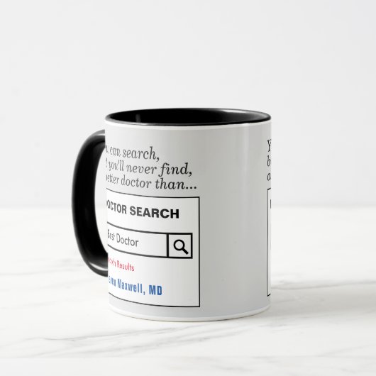 Funny Custom Best Doctor Geschenk Tasse (Vorderseite Links)