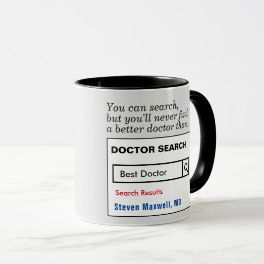 Funny Custom Best Doctor Geschenk Tasse (VorderseiteRechts)