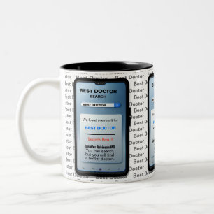 Funny Custom Best Doctor-Geschenk Zweifarbige Tasse