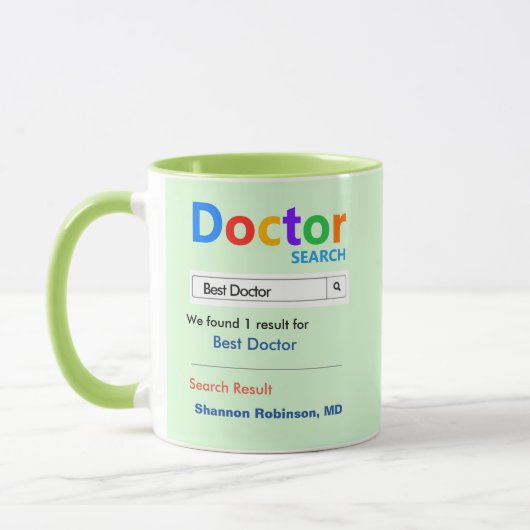 Funny Custom Best Doctor Geschenkidee Tasse (Links)