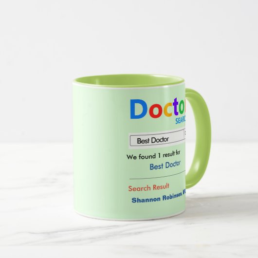 Funny Custom Best Doctor Geschenkidee Tasse (VorderseiteRechts)