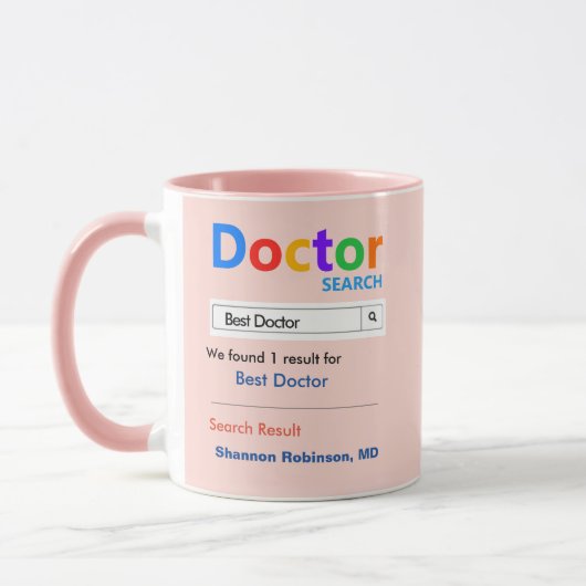 Funny Custom Best Doctor Geschenkidee Tasse (Links)