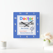 Funny Custom Best Doctor Geschenkkissen Kissen Quadratische Wanduhr (Zuhause)
