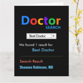 Funny Custom Best Doctor Karte (Gelbe Blume)