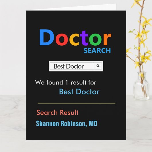 Funny Custom Best Doctor Karte (Gelbe Blume)