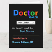 Funny Custom Best Doctor Karte (Vorderseite)