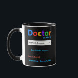Funny Custom Best Doctor Plastic Chirurg Tasse<br><div class="desc">Passen Sie diese lustige,  maßgeschneiderte Tasse des besten plastischen Chirurgen Geschenke,  um ein Geschenk,  das sie Liebe. Großartiges Geschenk für Ärzte. RX Tasse - Genau das,  was Dr. bestellt hat!</div>