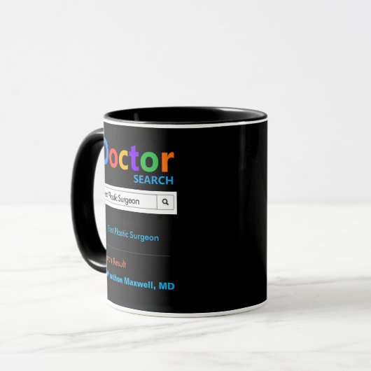 Funny Custom Best Doctor Plastic Chirurg Tasse (Vorderseite Links)