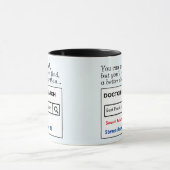 Funny Custom Best Doctor Plastic Chirurg Tasse (Zentrum)