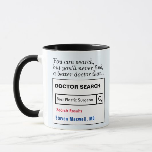 Funny Custom Best Doctor Plastic Chirurg Tasse (Links)