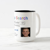 Funny Custom Best Doctor Search Tasse (VorderseiteRechts)