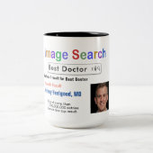 Funny Custom Best Doctor Search Tasse (Mittel)