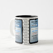 Funny Custom Best Doctor Search Zweifarbige Tasse (Vorderseite Links)