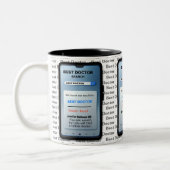 Funny Custom Best Doctor Search Zweifarbige Tasse (Links)