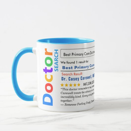 Funny Custom Best Doctor Tasse (Links)