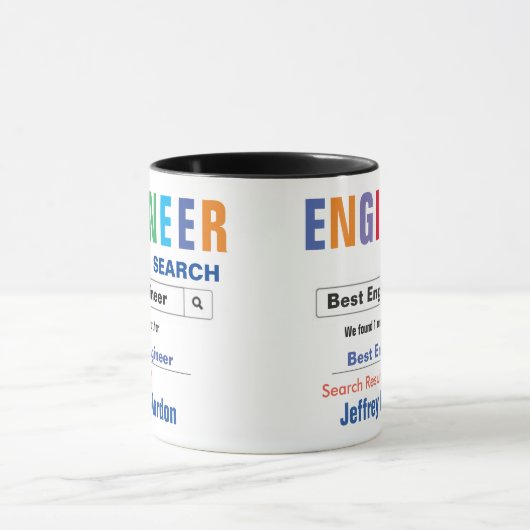 Funny Custom Best Engineer Geschenkidee Tasse (Zentrum)