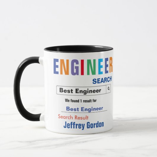 Funny Custom Best Engineer Geschenkidee Tasse (Links)