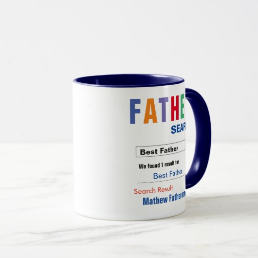 Funny Custom Best Father Gift Tasse (VorderseiteRechts)