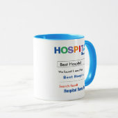Funny Custom Best Hospital Geschenk Tasse (VorderseiteRechts)
