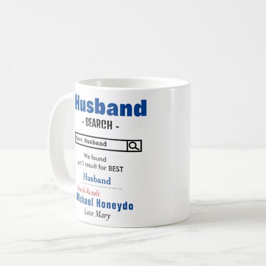 Funny Custom Best Husband Tasse (Vorderseite Links)