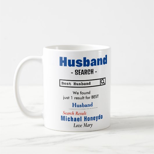 Funny Custom Best Husband Tasse (Links)