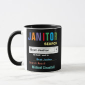 Funny Custom Best Janitor Tasse (Links)