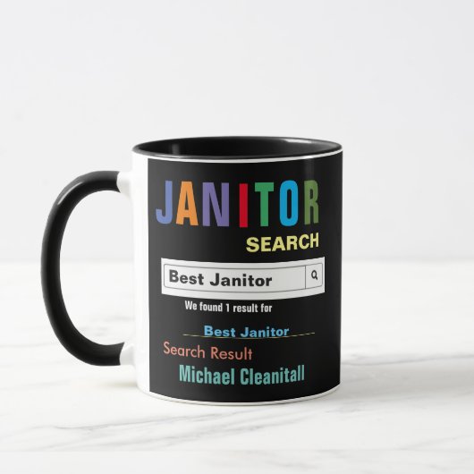 Funny Custom Best Janitor Tasse (Links)