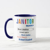 Funny Custom Best Janitor Tasse (Links)