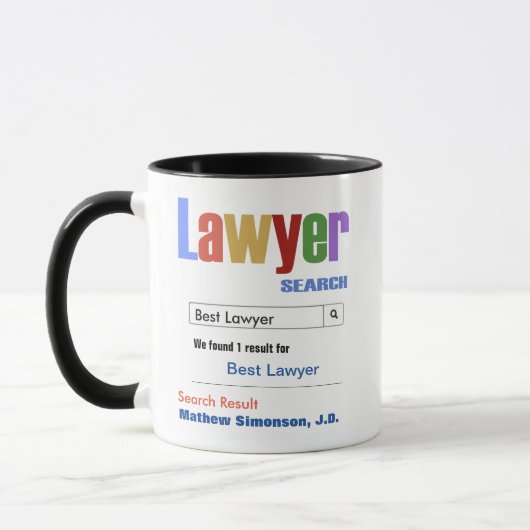 Funny Custom Best Lawyer Geschenk Tasse (Links)