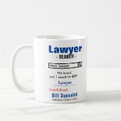 Funny Custom Best Lawyer Tasse (Links)