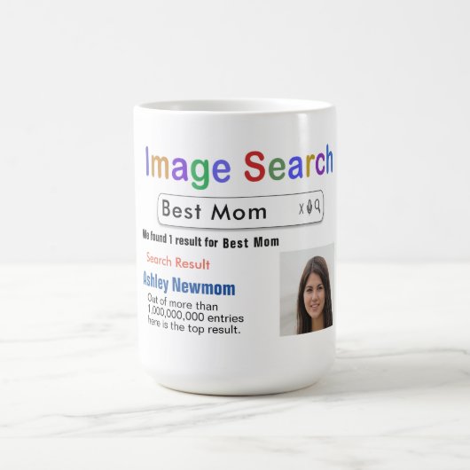 Funny Custom Best Mama Search Geschenk Tasse (Mittel)