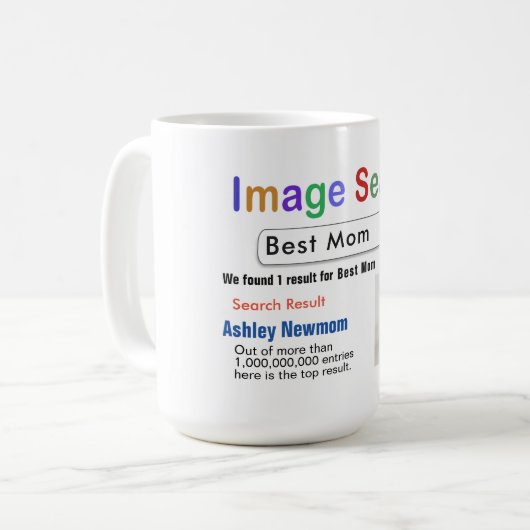 Funny Custom Best Mama Search Geschenk Tasse (Vorderseite Links)