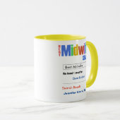 Funny Custom Best Midfrau Geschenk Tasse (VorderseiteRechts)