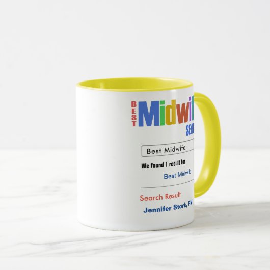Funny Custom Best Midfrau Geschenk Tasse (VorderseiteRechts)